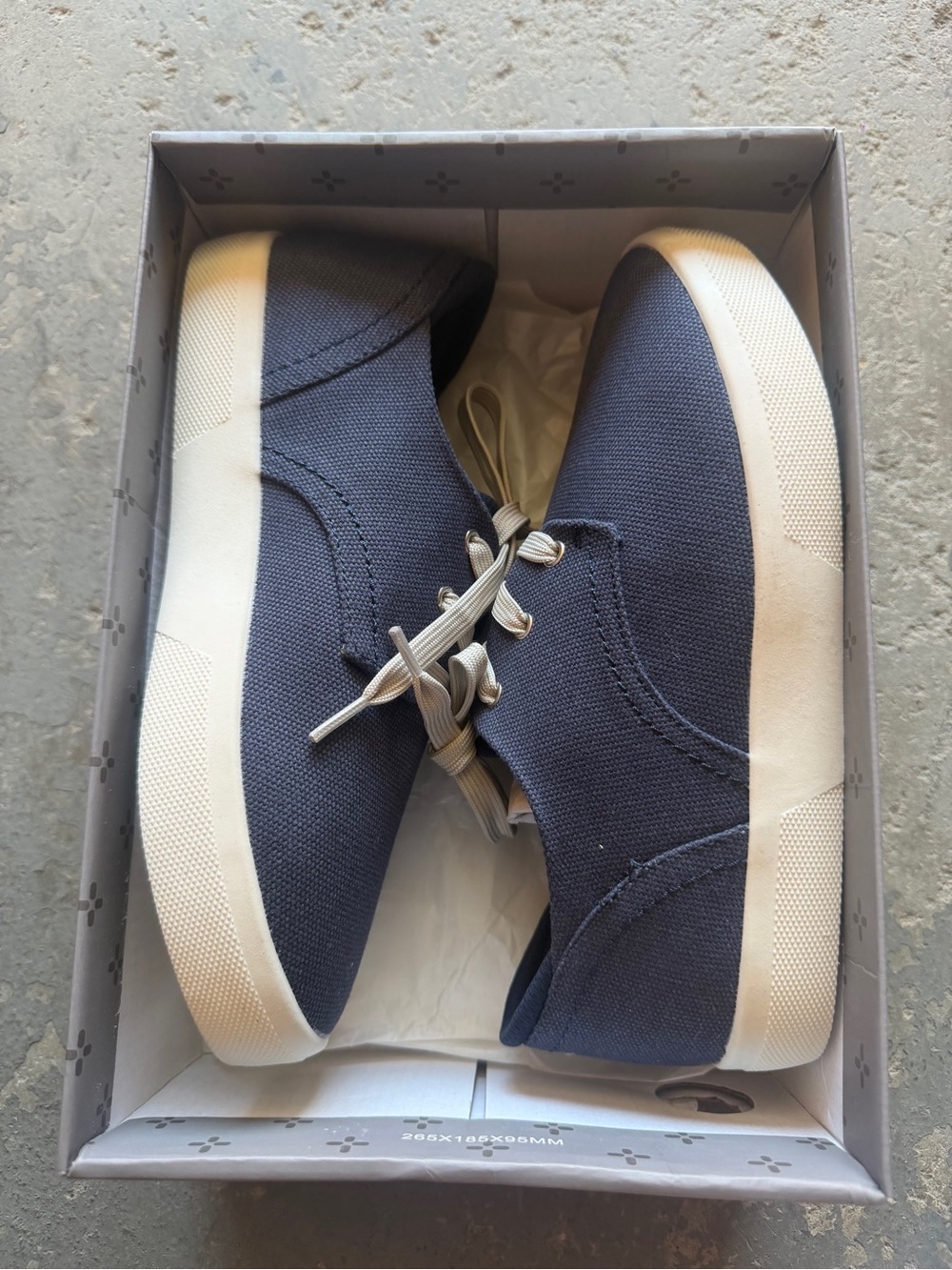 “New” Sun&Stone Casual Navy Canvas Sneakers size4